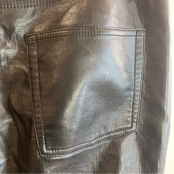 WILFRED Sz 16 Vegan Leather High Rise  Pockets Pants By Aritzia - Picture 7 of 11